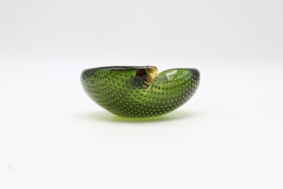 Mid-Century Murano 'Bullicante' Glass Vide-Poche – Italy, 1950s — side angle