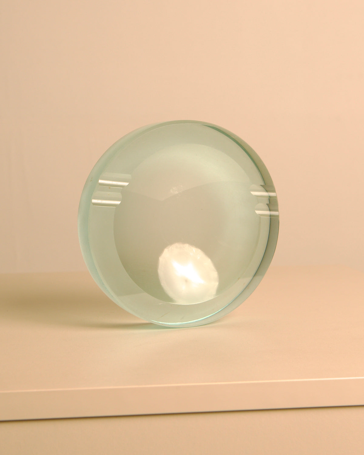 Round Glass Ashtray, Fontana Arte, Italy, 1970s — close-up