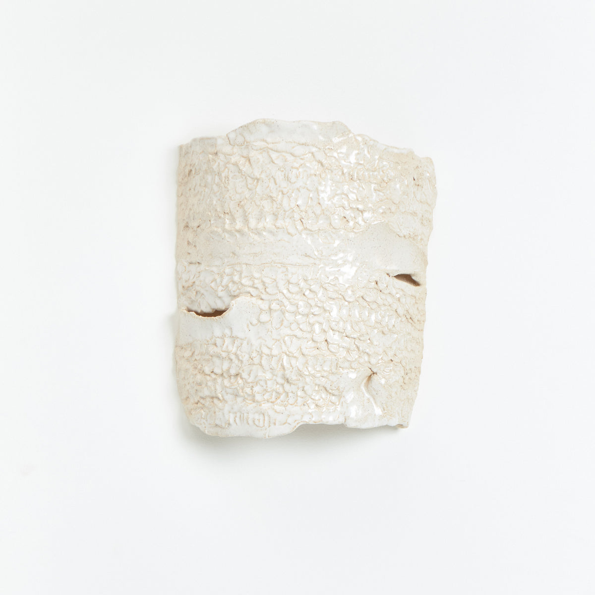 Casa Wall Light No3 — textured ceramic wall light on white background