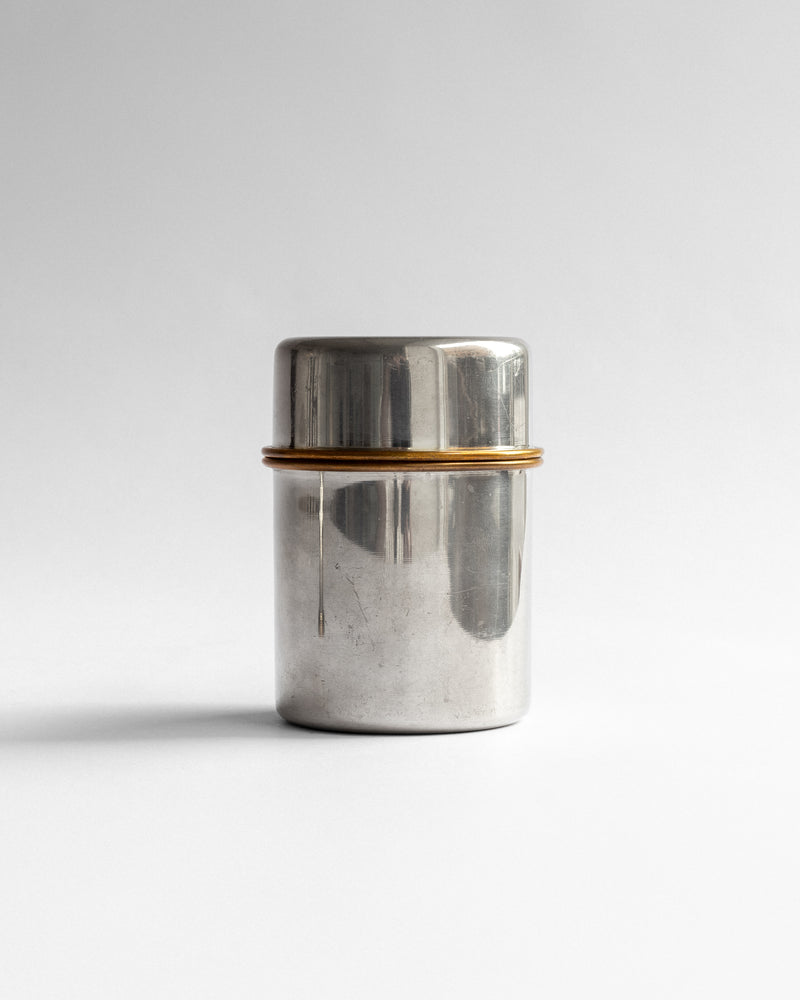 Pewter and Brass Lidded Vessel by Estrid Ericson for Svenskt Tenn, 1955 by Spigel | The Oblist