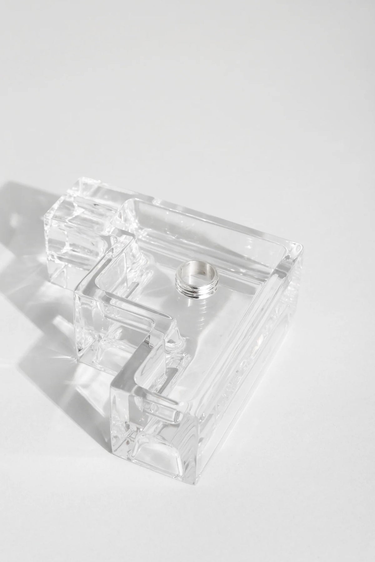 Pristine Table Architecture Candleholders — angled view on white surface