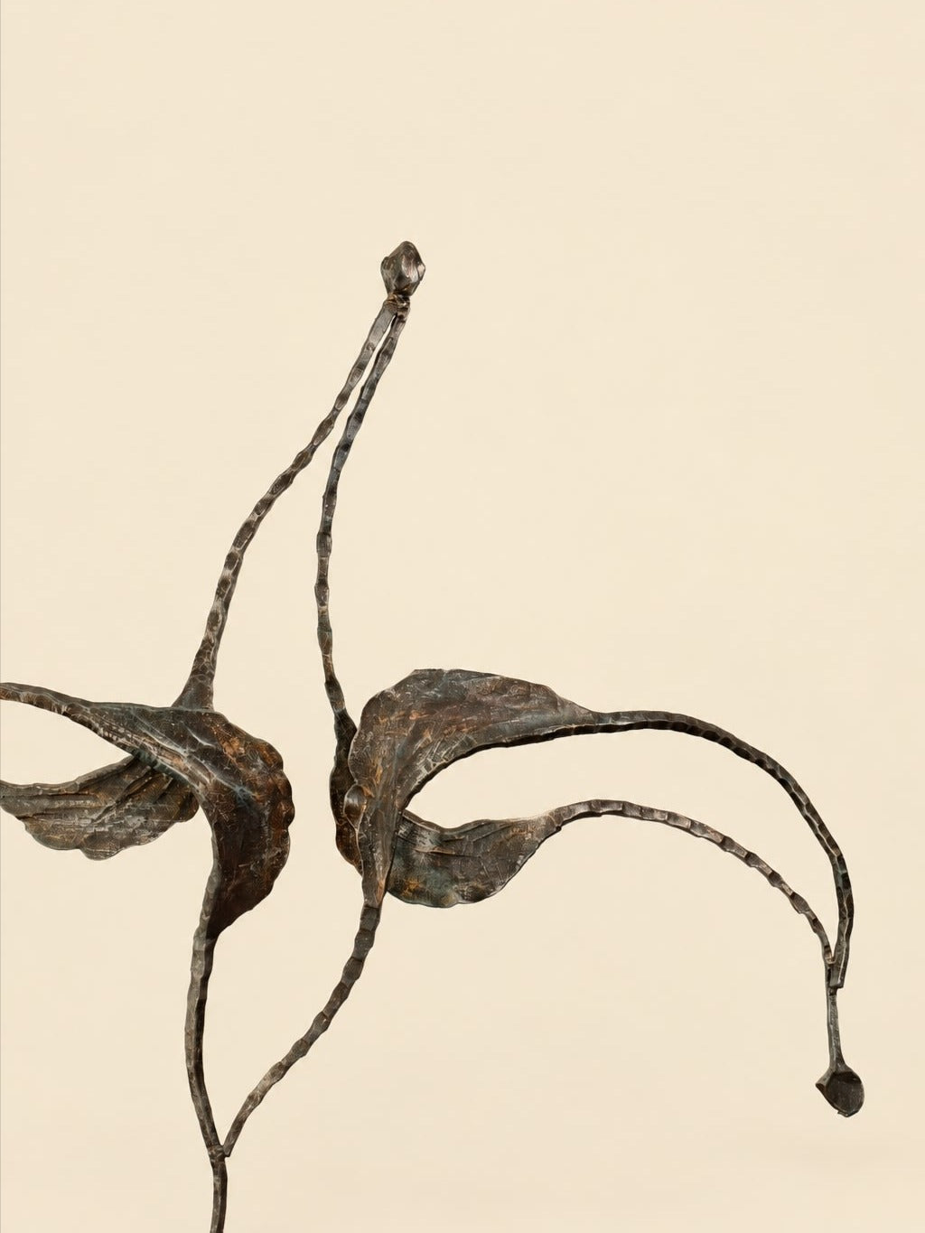Salvino Marsura Abstract Wrought Iron Sculpture, Italy, 1960s — side angle