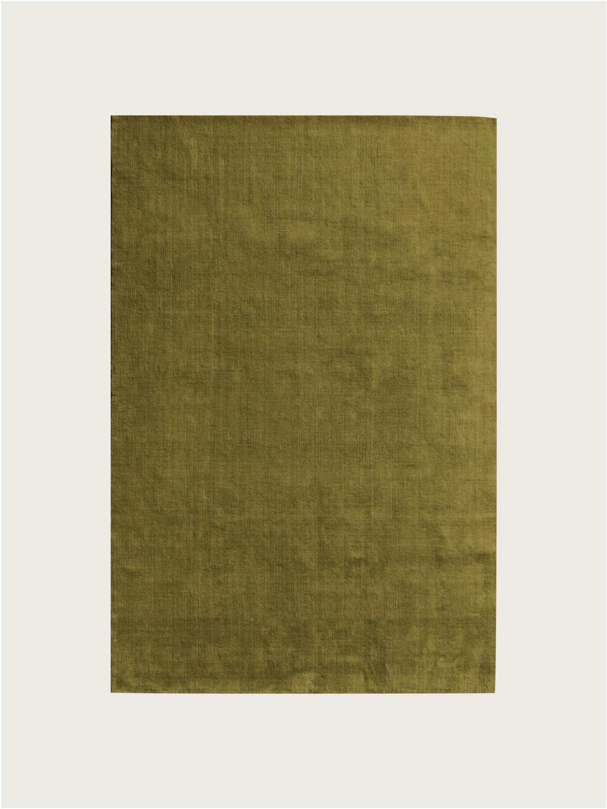 Hand-woven Rug in New Zealand Wool, Olive Green by MOST | The Oblist — handcrafted wool, olive green color