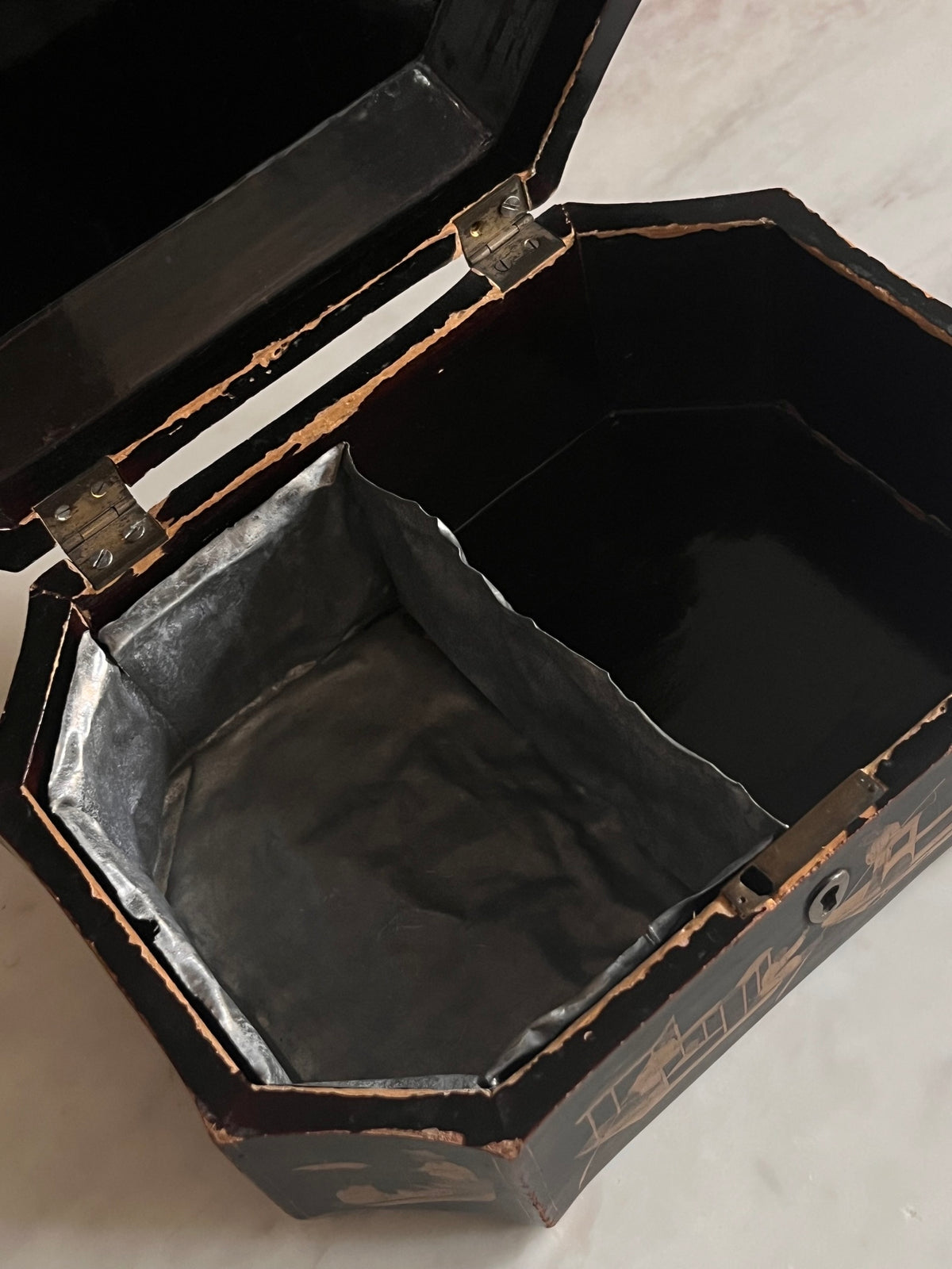 Antique Lacquered Chinese Chest, 1800s — additional view