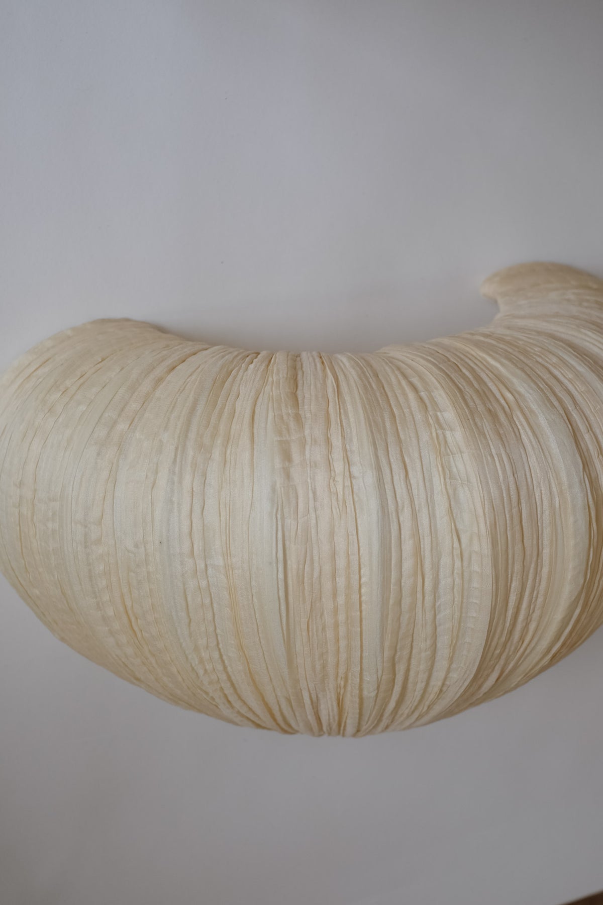 Maro Gold Silk Wall Lamp — Ayala Serfaty — back view highlighting textured silk material