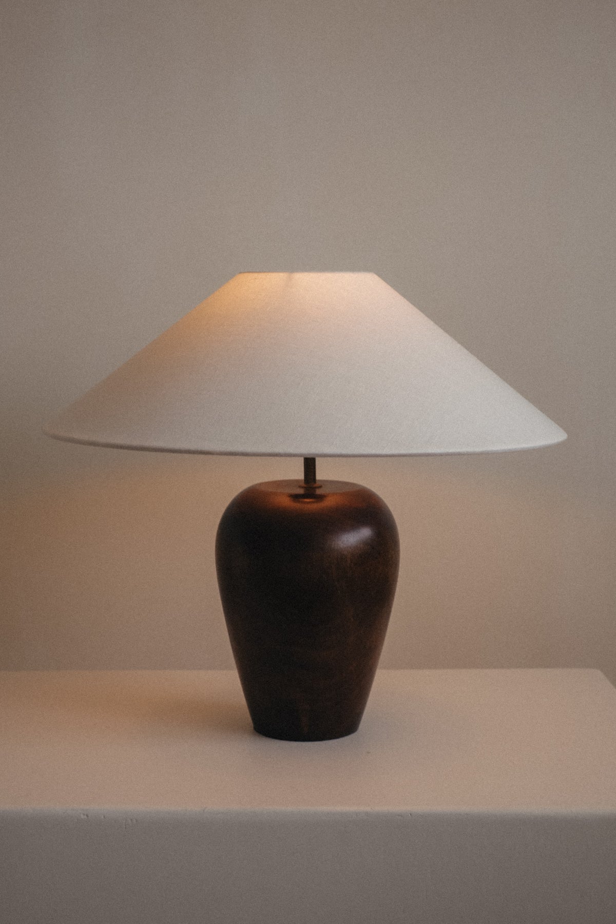 Mid-Century Modern Wooden Table Lamp — additional view