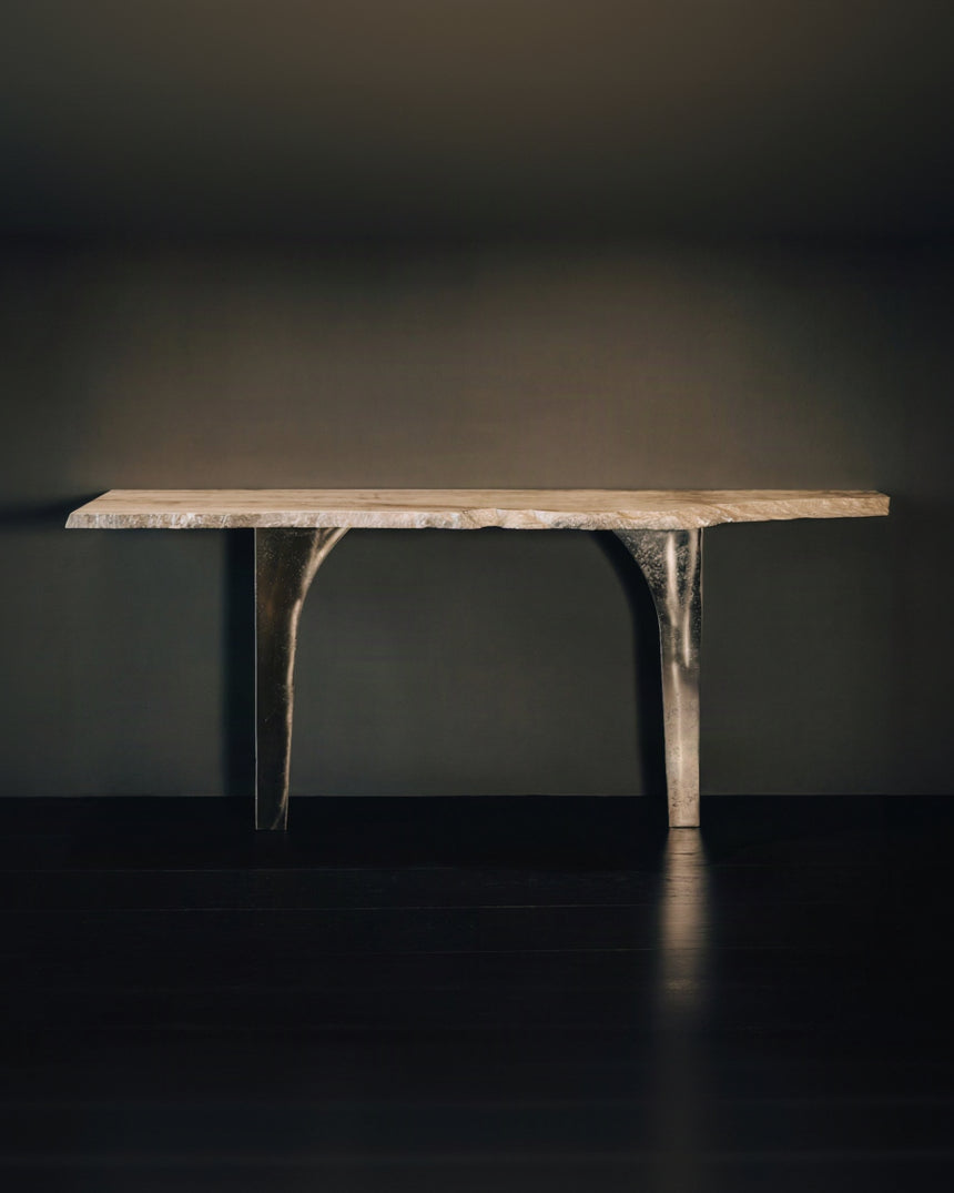 ANDREW Console - table in Metal and Brass by Alex Turco | The Oblist