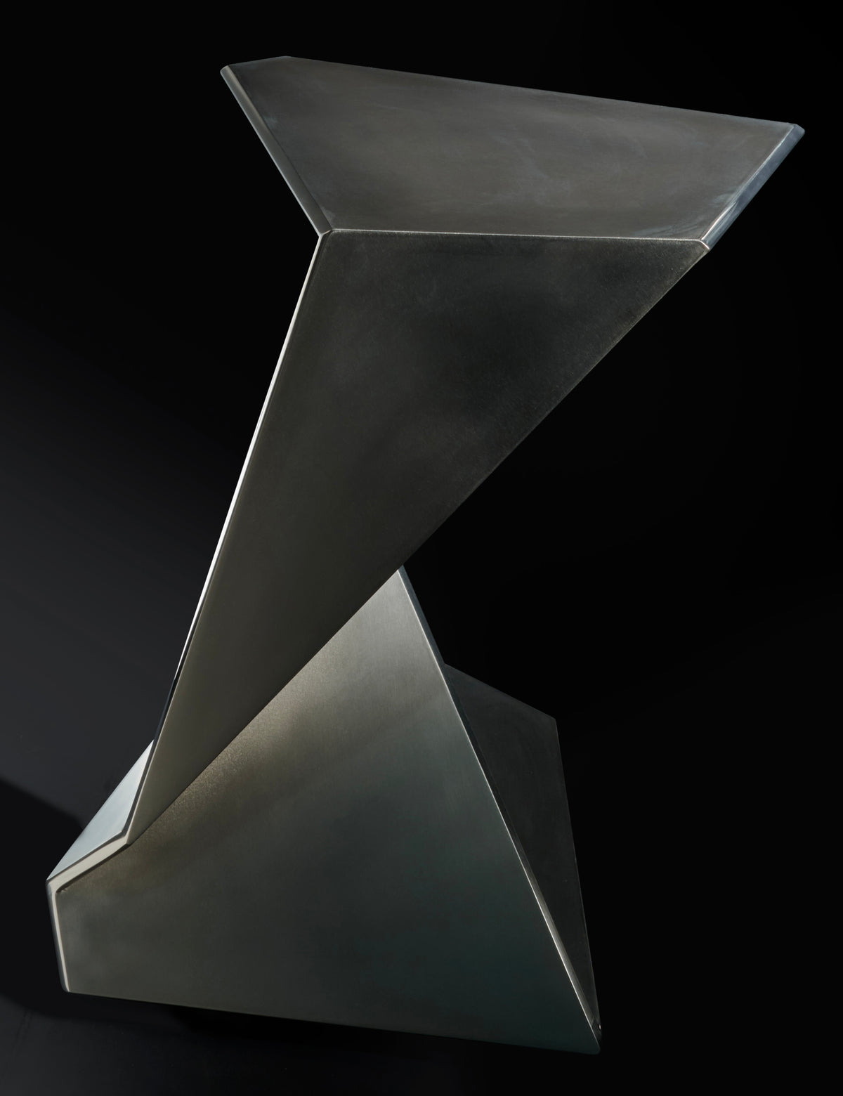 Minimalism titanium low table angular profile by Orfeo Studio