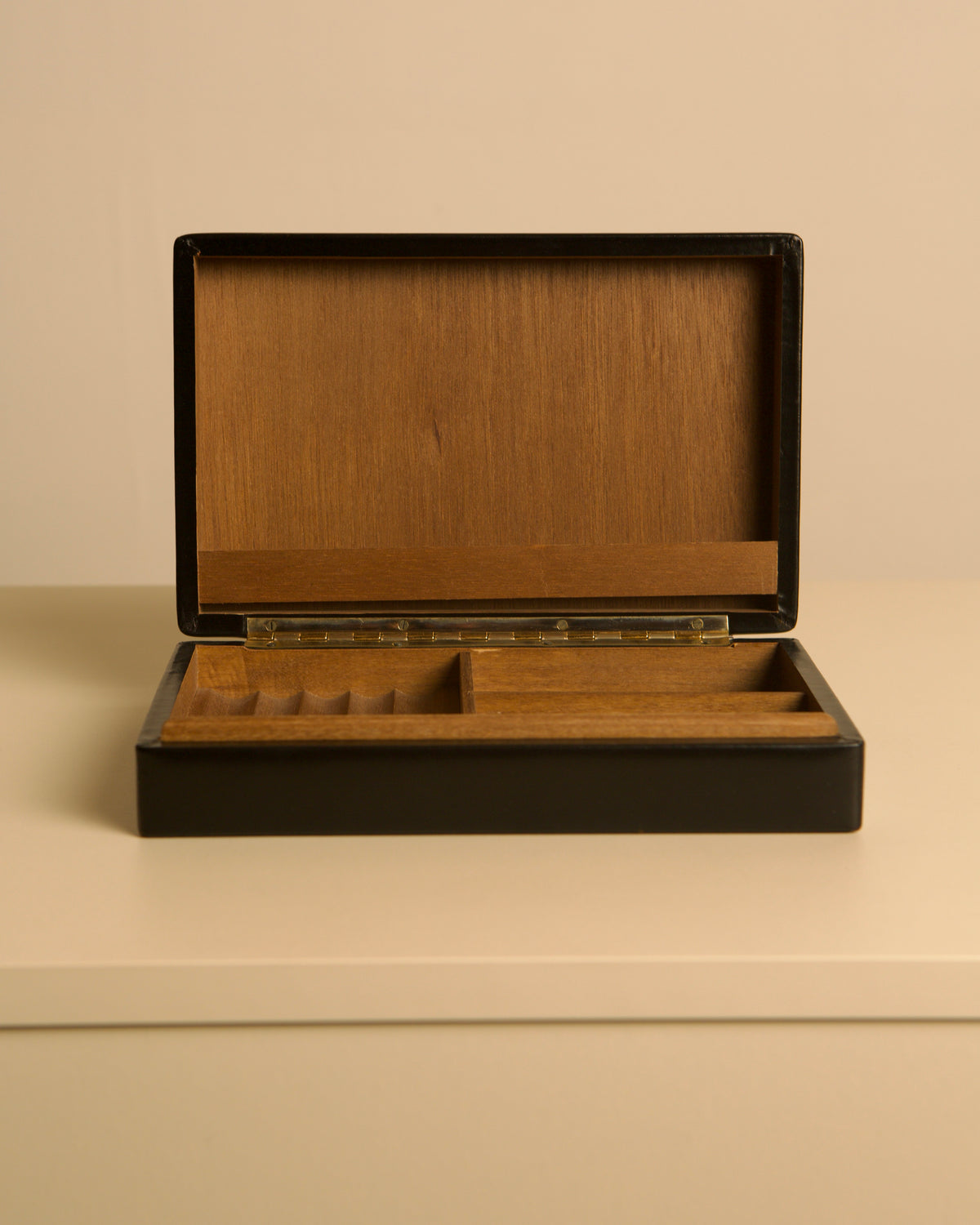 Pair of Italian Boxes, 1960s — interior view of wooden compartments