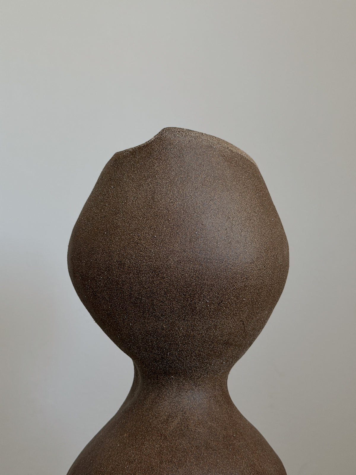 Sculptural Vase in Ceramic | Japandi Style Ceramic Sculpture — additional view