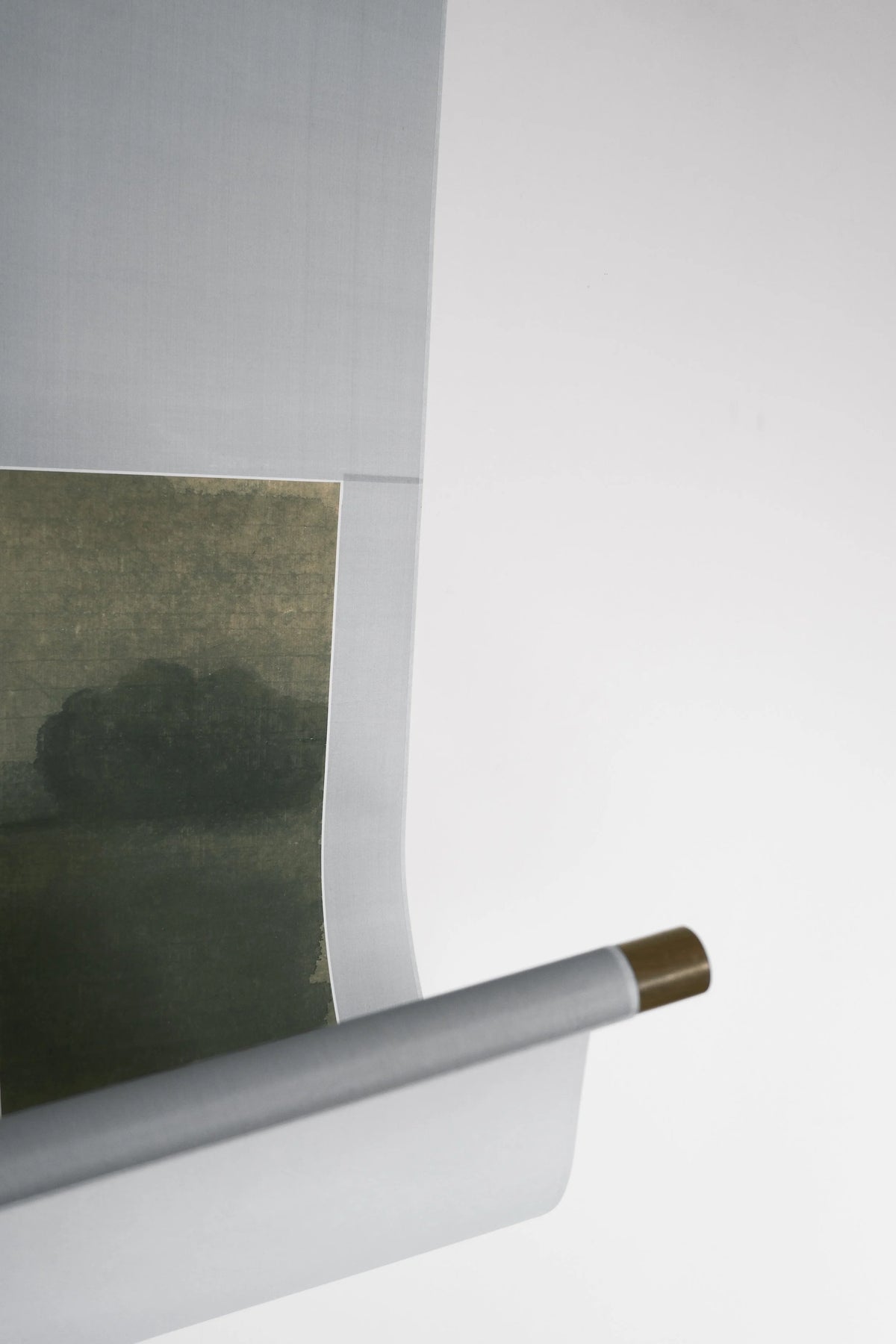 Trees Veiled in Mist (2026), Painting by Aimée Adriaansen — side angle