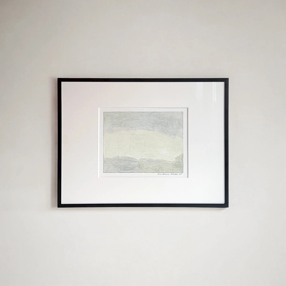 Oil Painting on Paper - 22 — close-up of framed artwork on wall