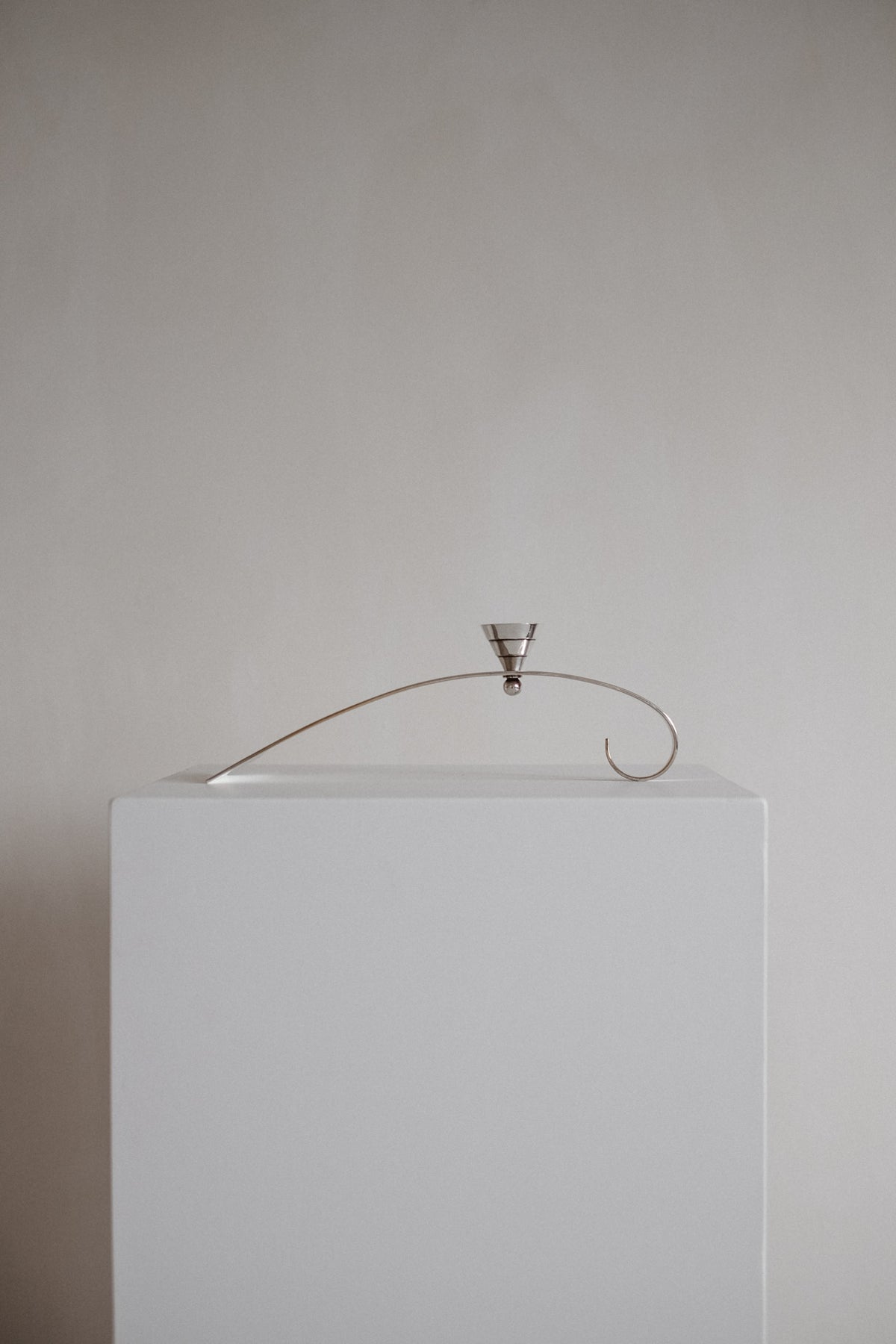 Silver Plated Candle Holder  — detail view