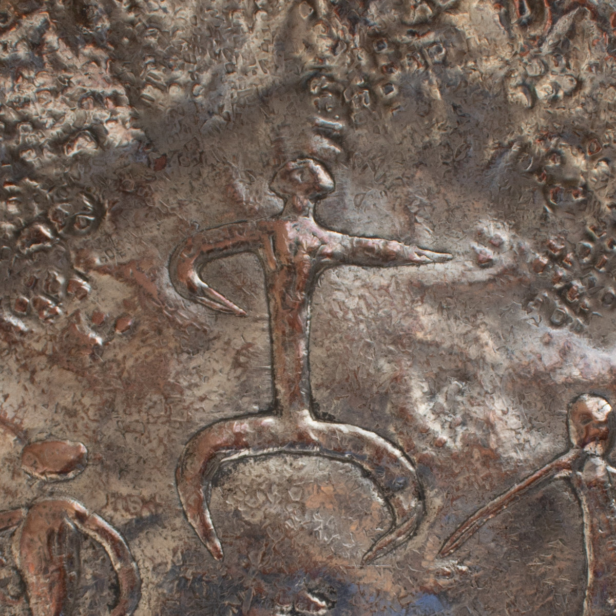 Bragalini Hammered Metal Wall Sculpture — detail view