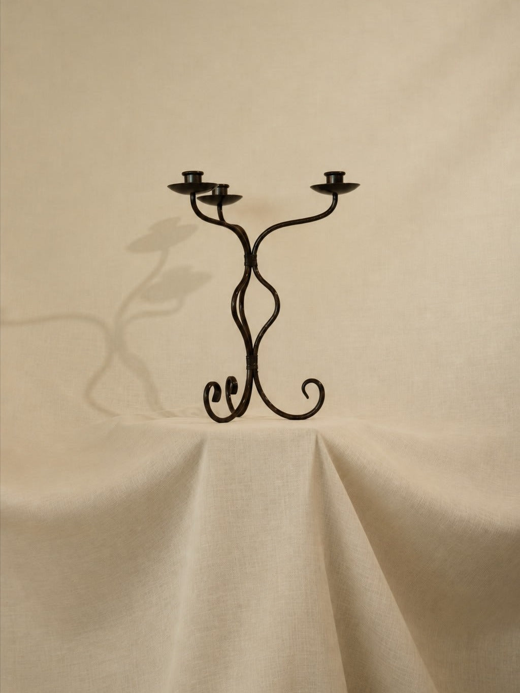 Vintage Candle Holders in Iron — detail view