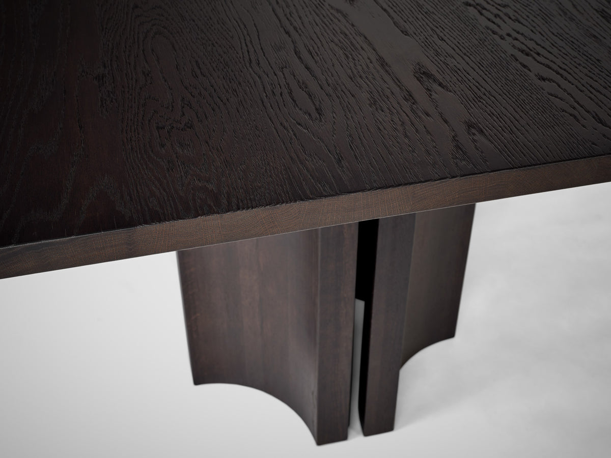 Aperta Table - Rectangular - Double Base — side angle