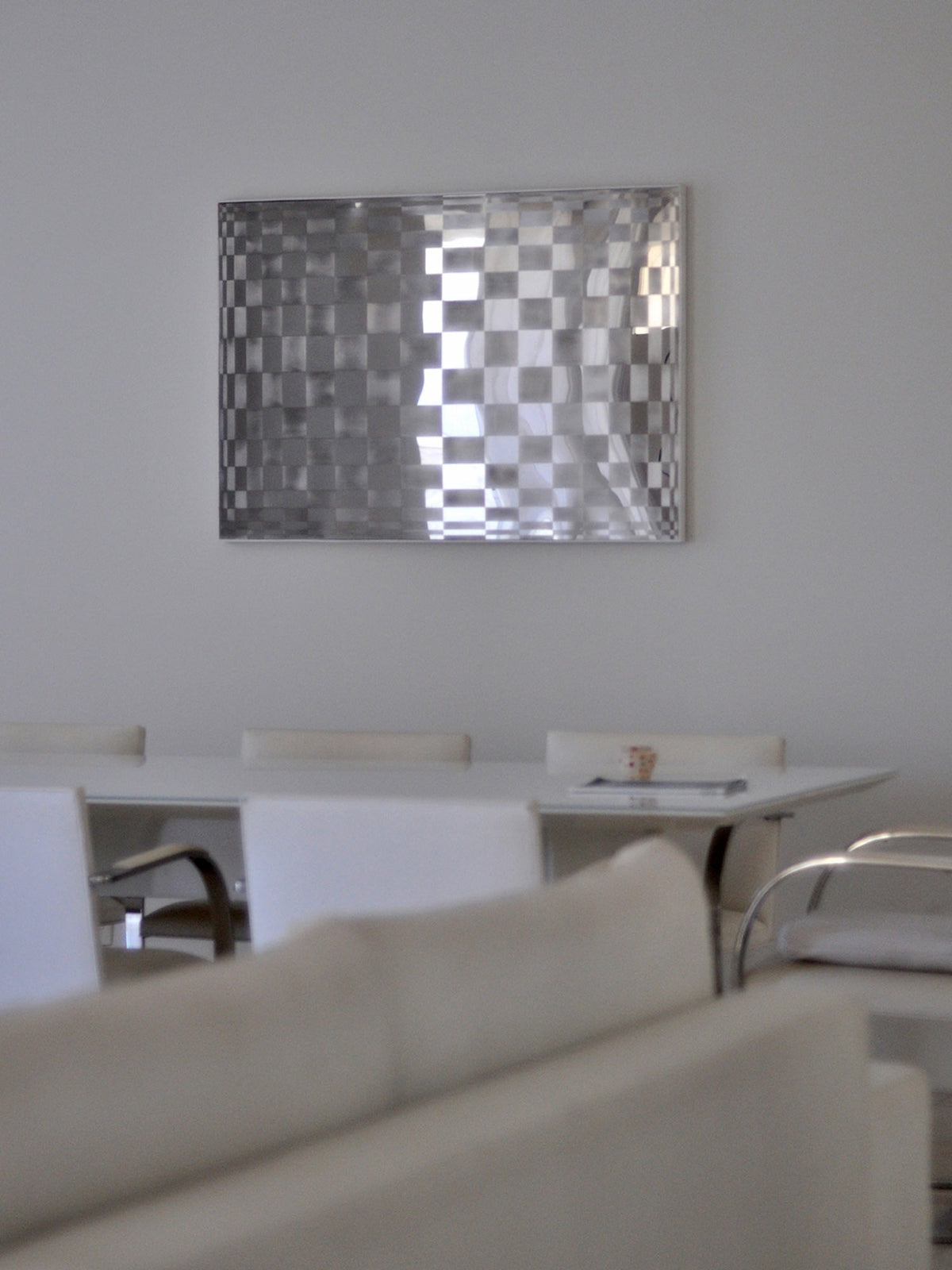 Metal Drawing – Mirror Wall Sculpture — lifestyle setting