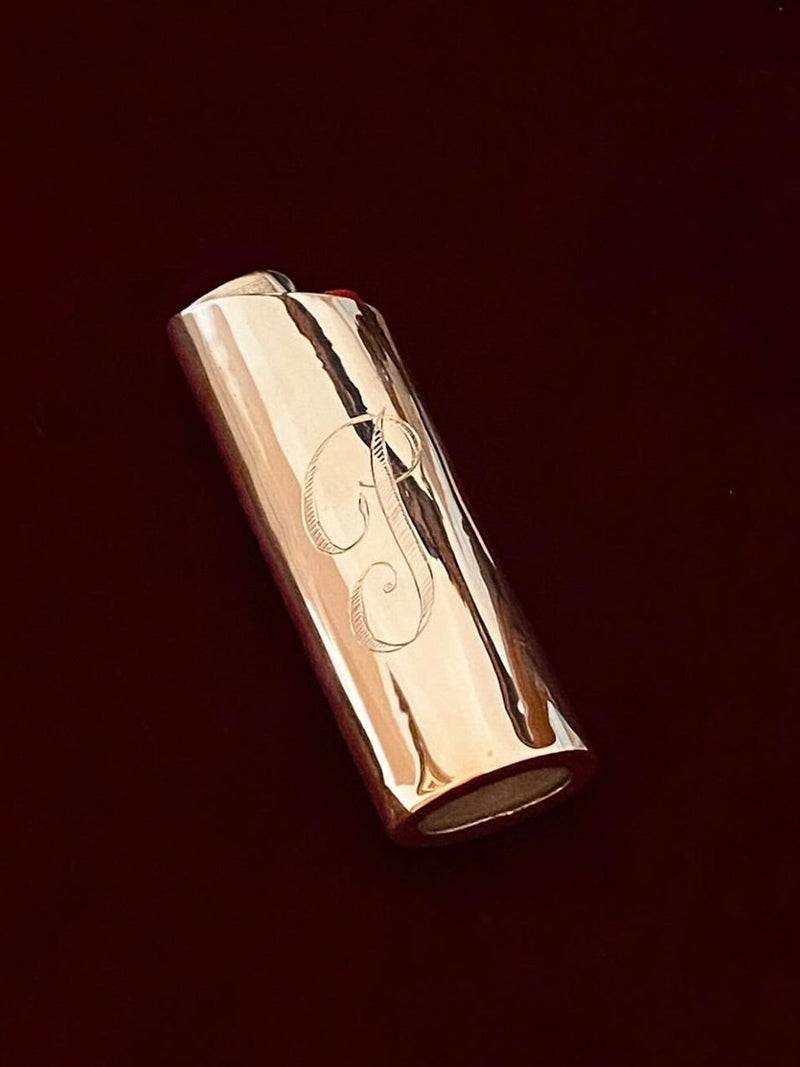 Monogram Lighter Case Small Size by Pedro Ventura | The Oblist — polished metal finish