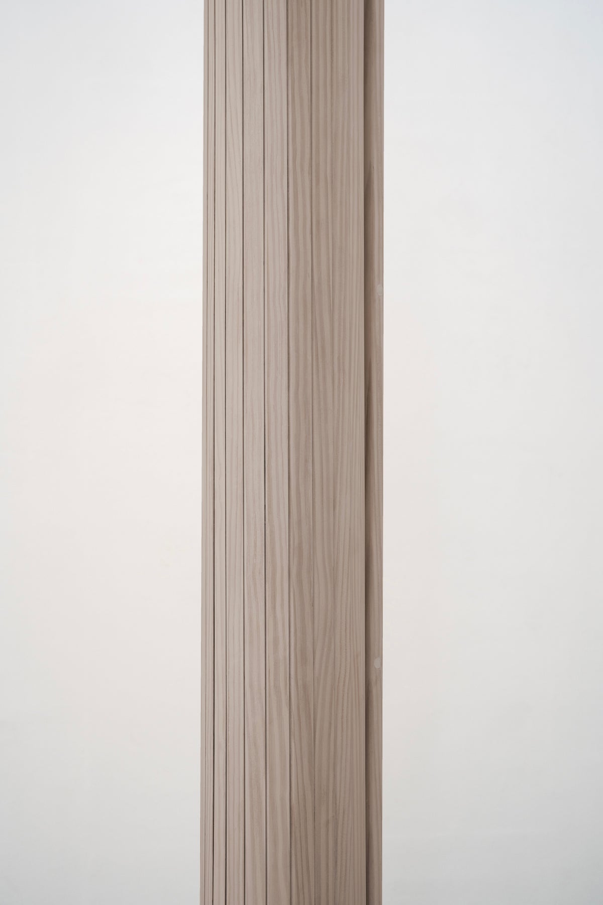 Tambour Screen in White Pine by Tom Roberts — back view highlighting wood grain texture