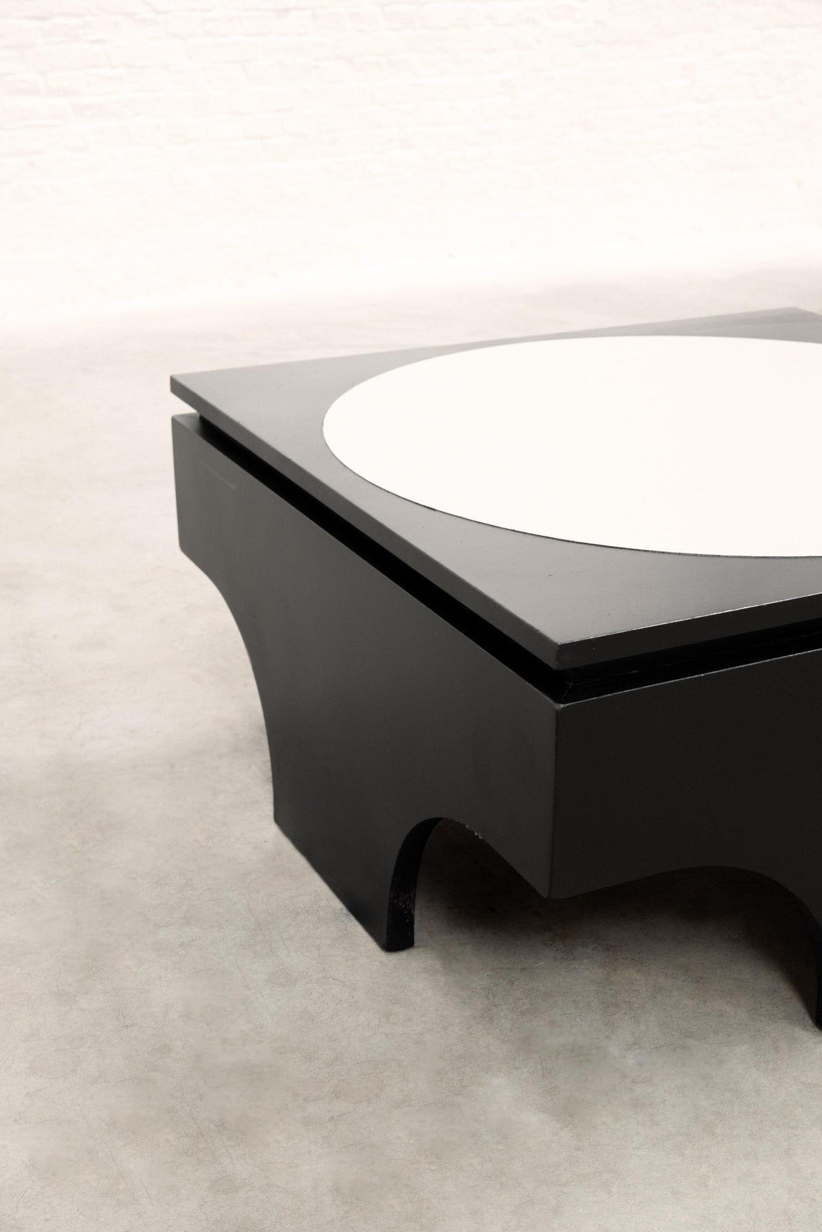 Coffee Table by Emiel Veranneman and Victor Vasarely, Belgium 1960s — side angle