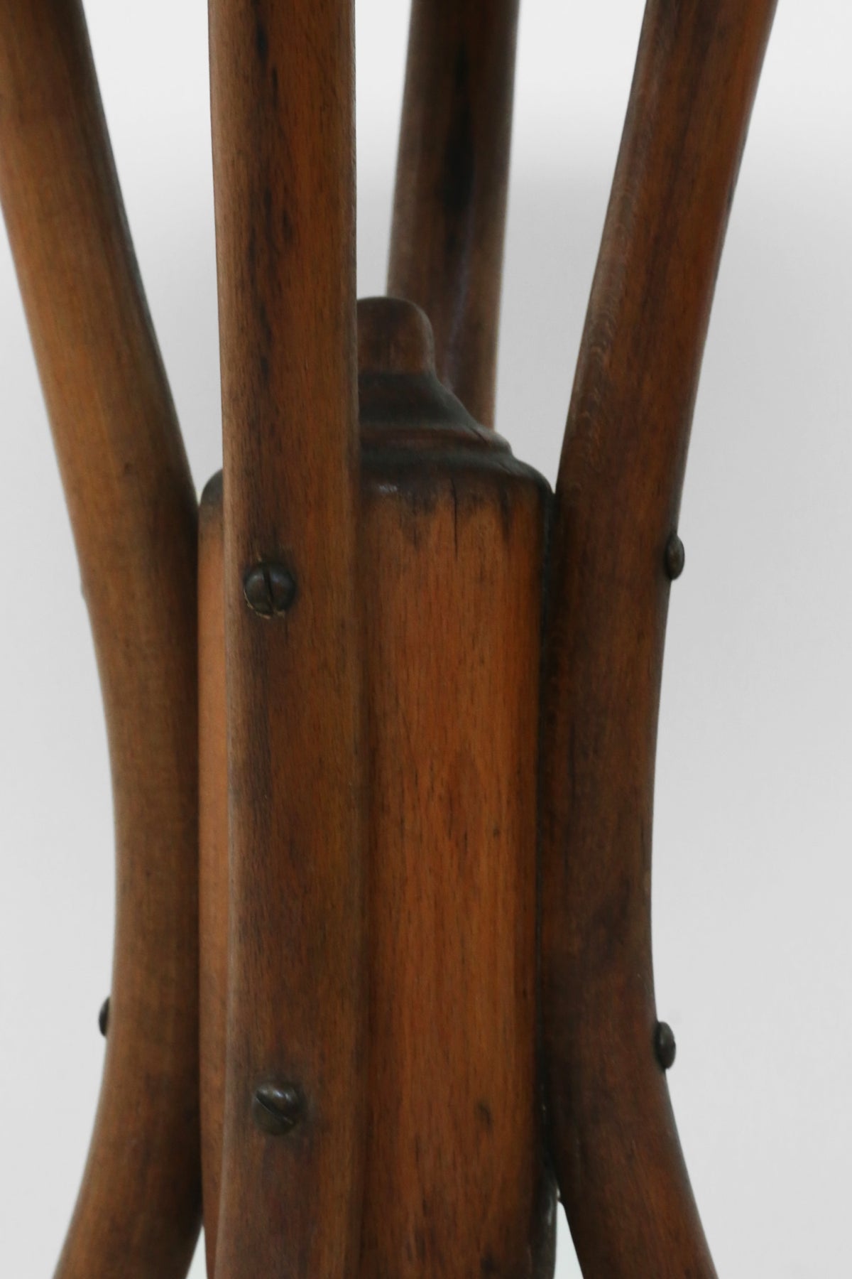 Antique Bentwood Café Table — side angle