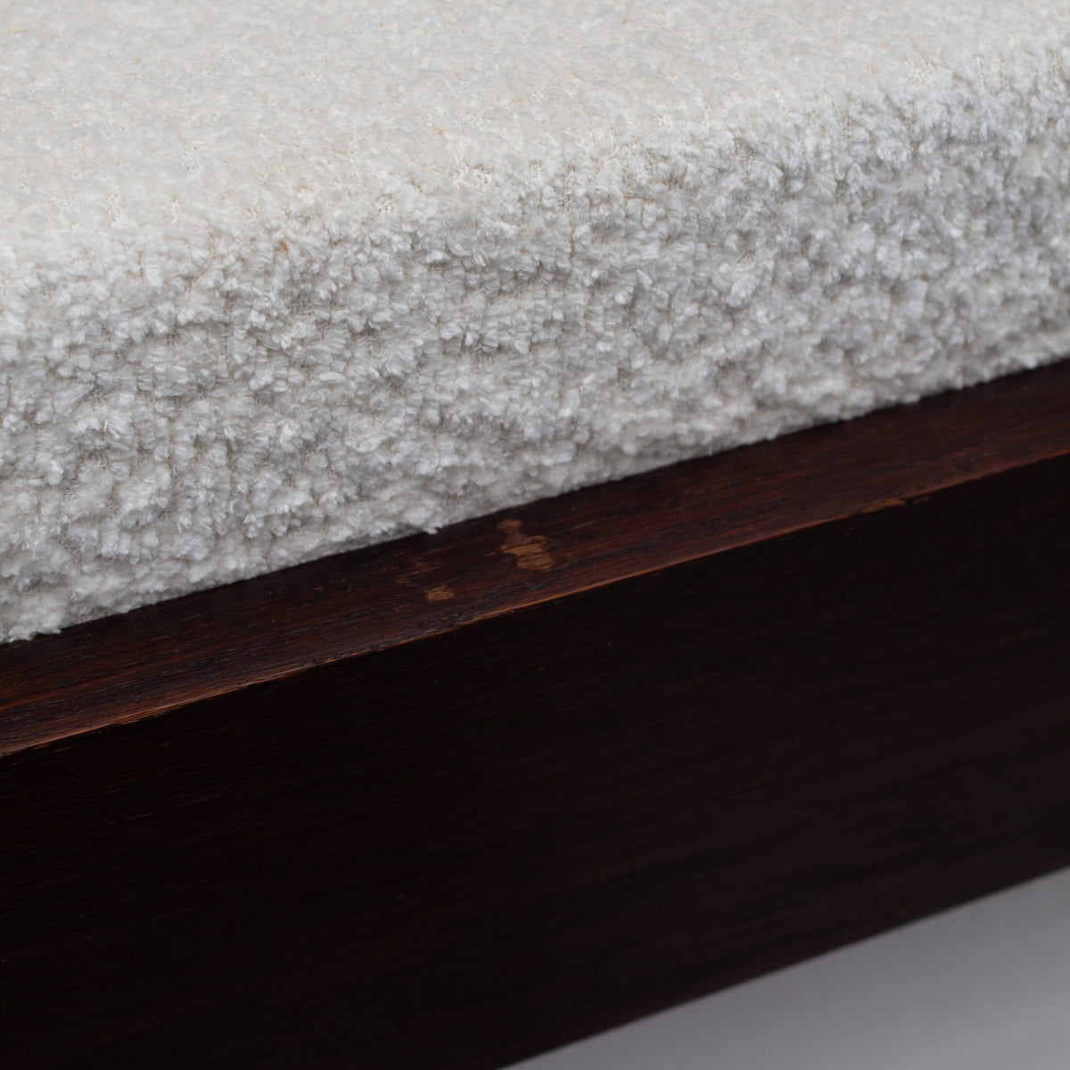 Mid-Century Wooden Bed with Sculptural Headboard — view 9