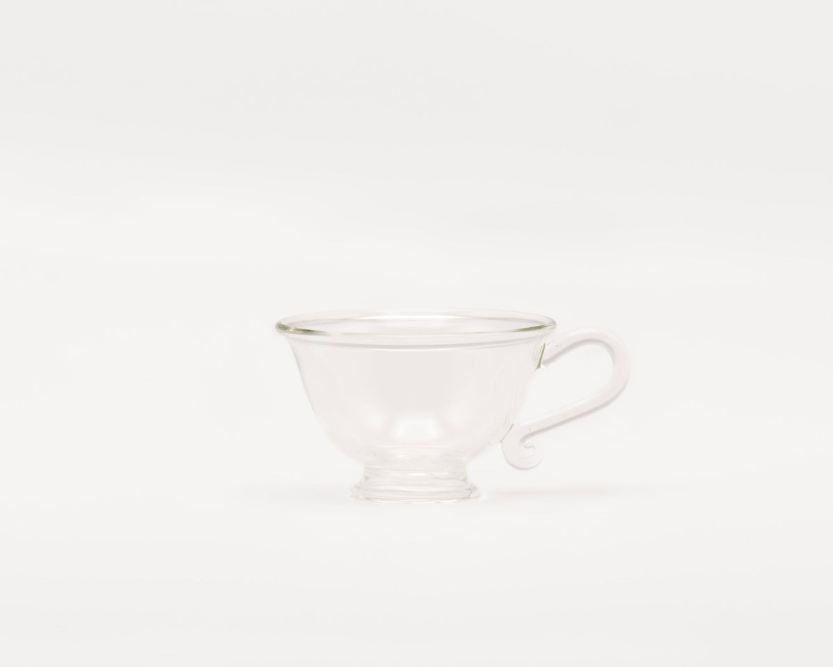L'Espresso Set — clear glass cup on white background