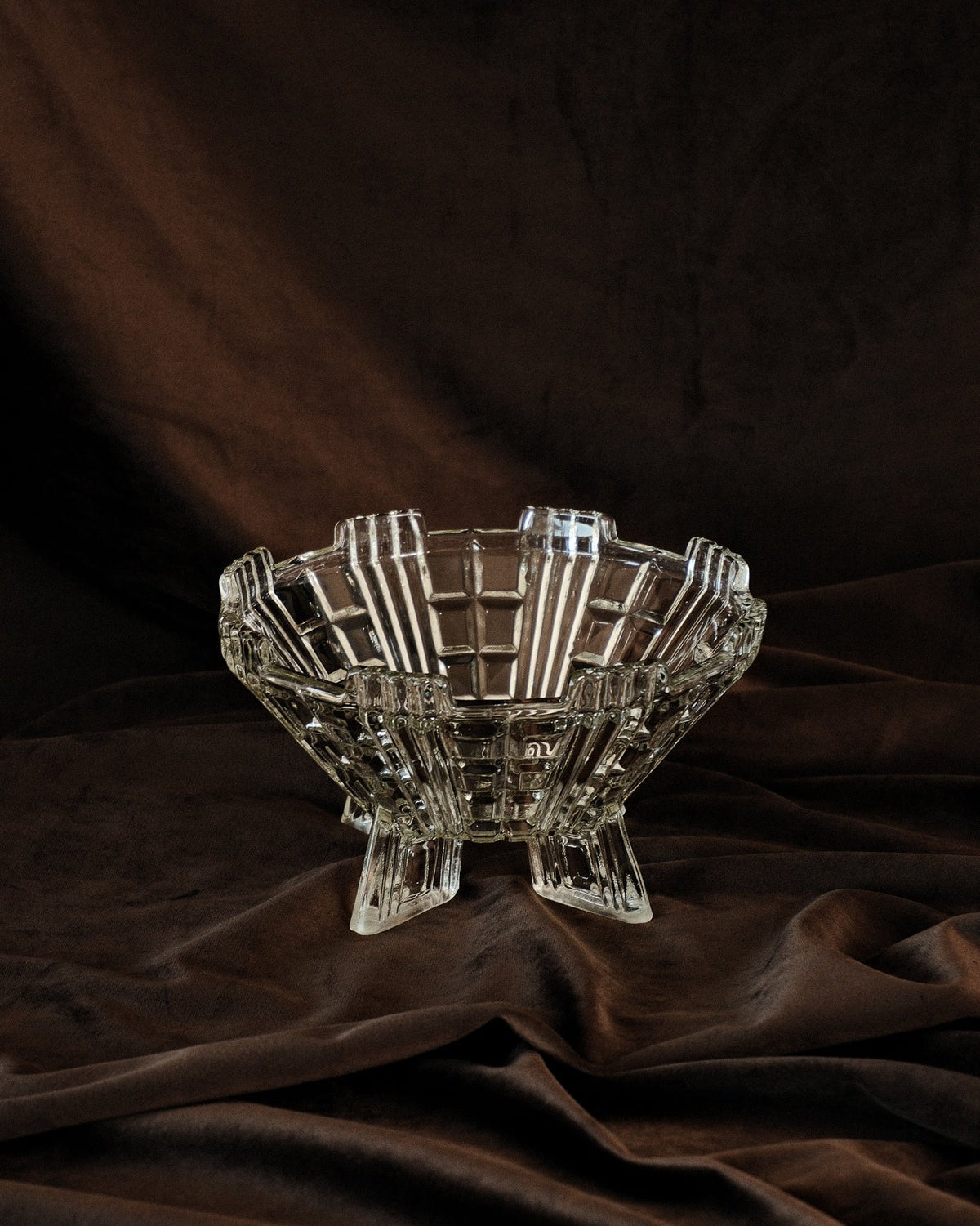 Art Deco Geometric Crystal Bowl by Truffe Studio | The Oblist