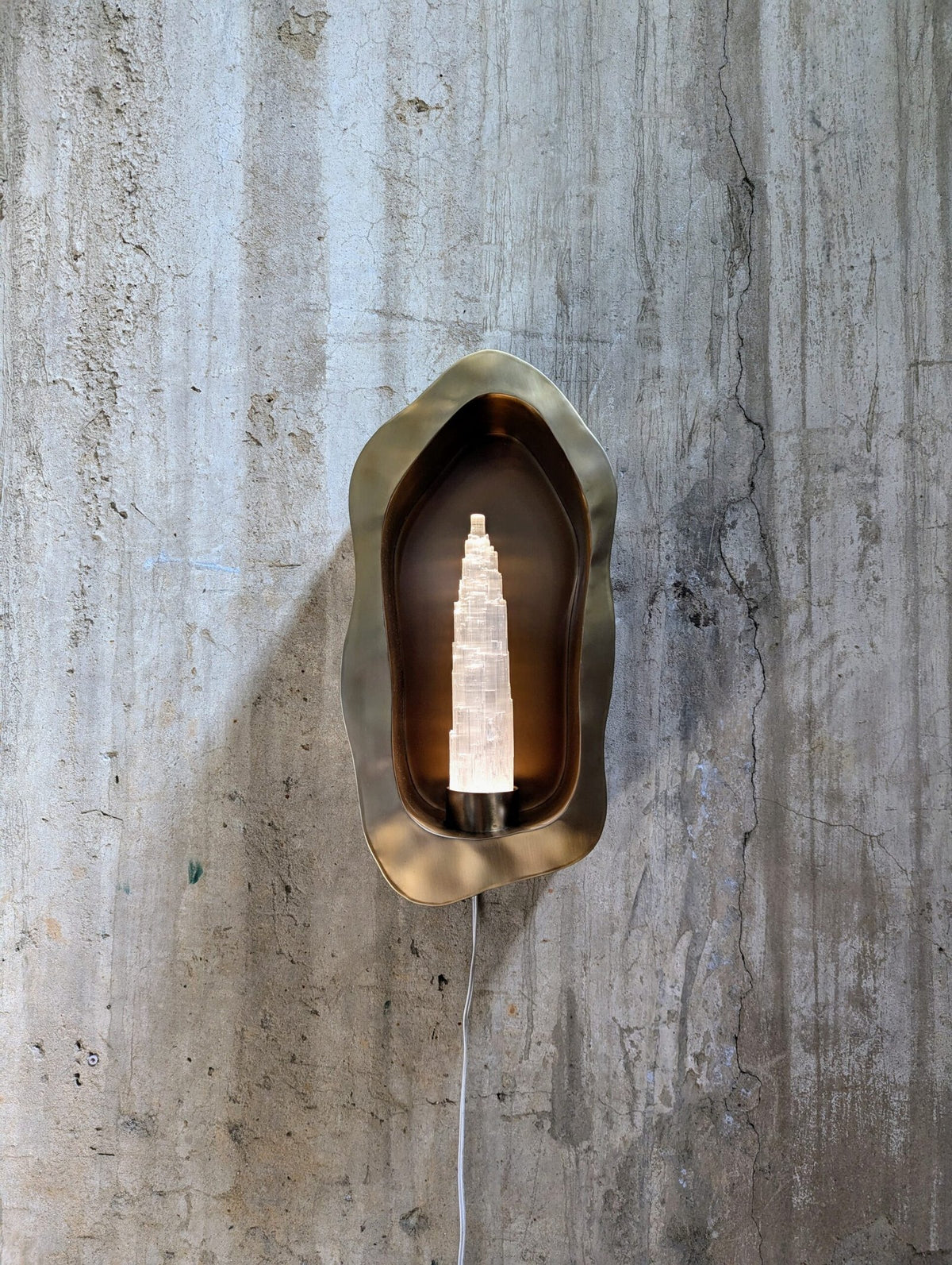 Stainless Steel Wall Sconce - Sigil Series by Nitush Aroosh — side angle