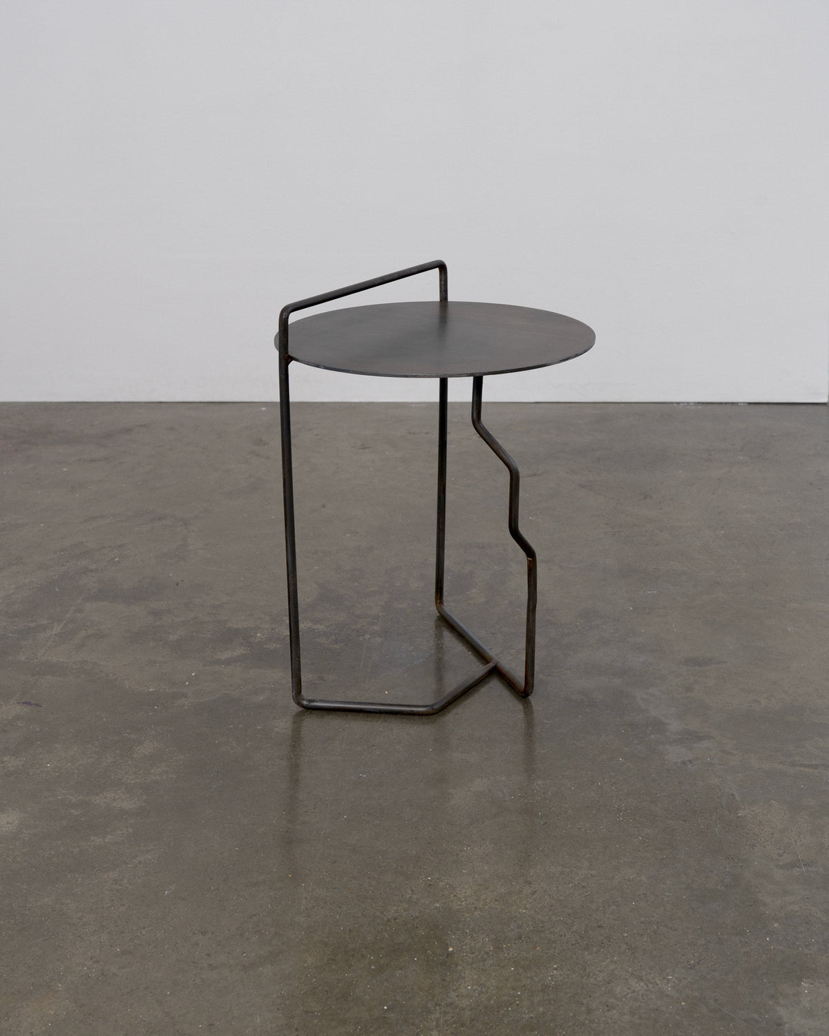 Sculptural Patinated Steel Side Table by Tom Bogle | The Oblist — handcrafted steel, modern design
