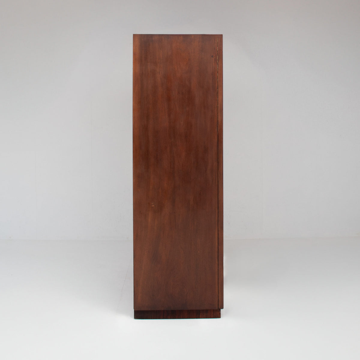 Mid-Century Walnut Wardrobe with Brass Handles — lifestyle setting