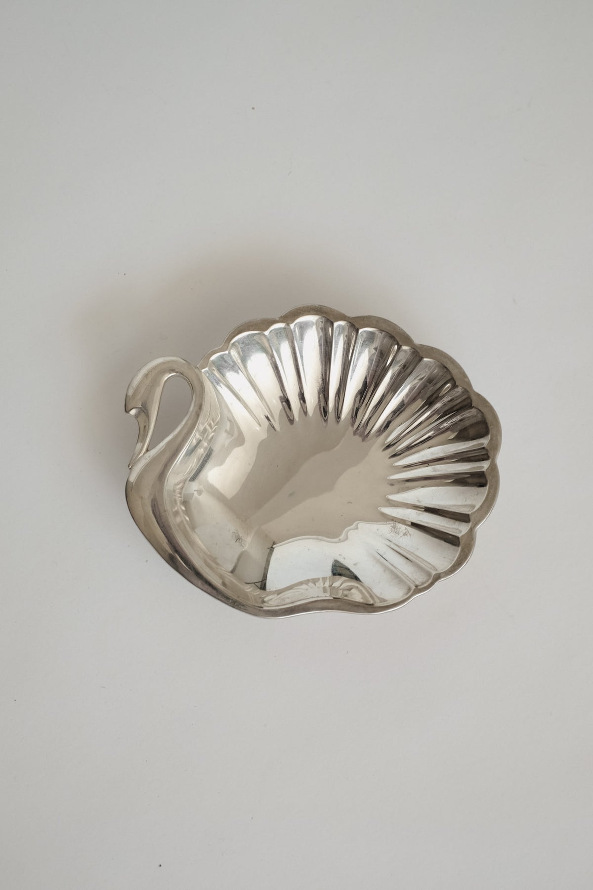Vintage Silver-Plated Swan Shell Dish by septembre studios | The Oblist