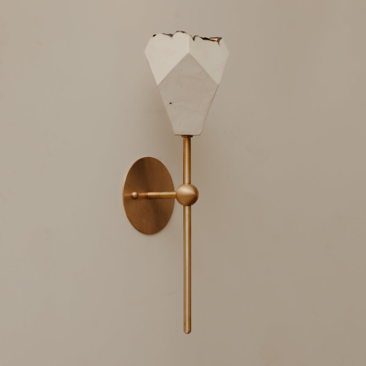 Relic Torch Sconce by JS/WRKSHP | The Oblist — handcrafted brass and ceramic