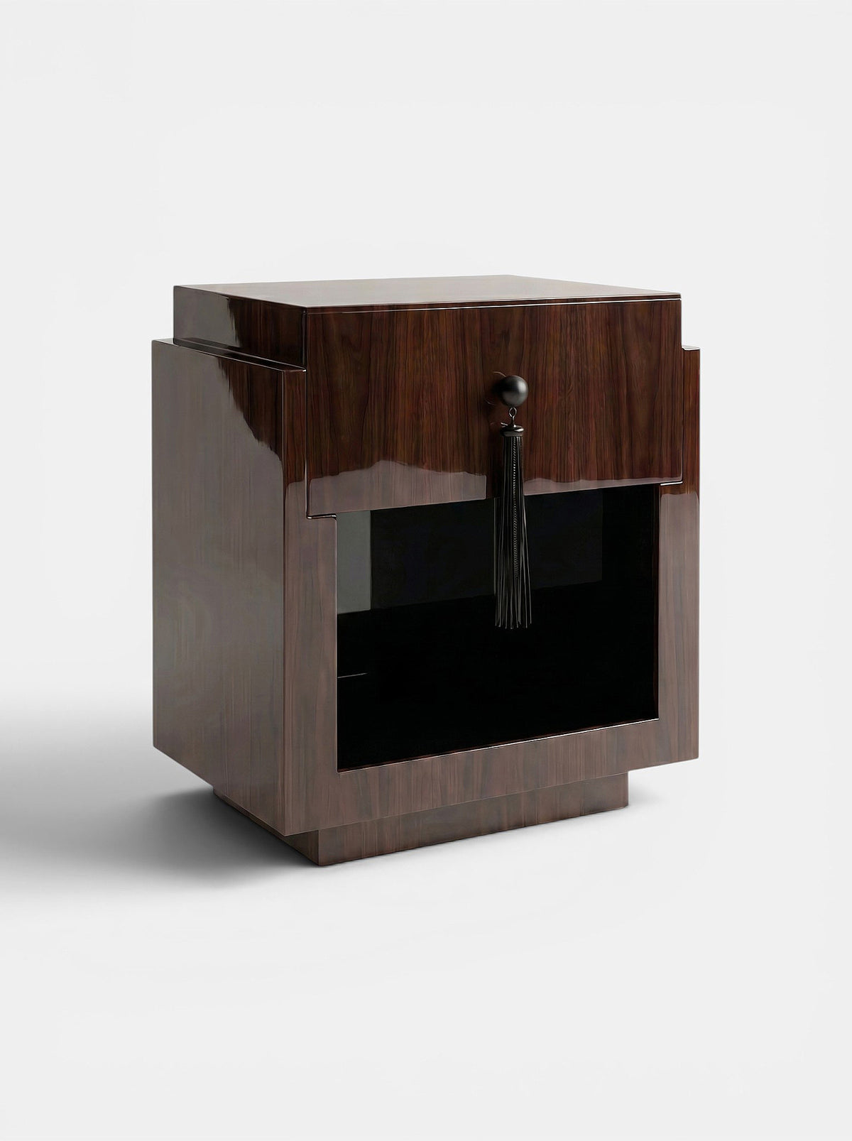 Leo Glossy Wood And Black — lifestyle setting