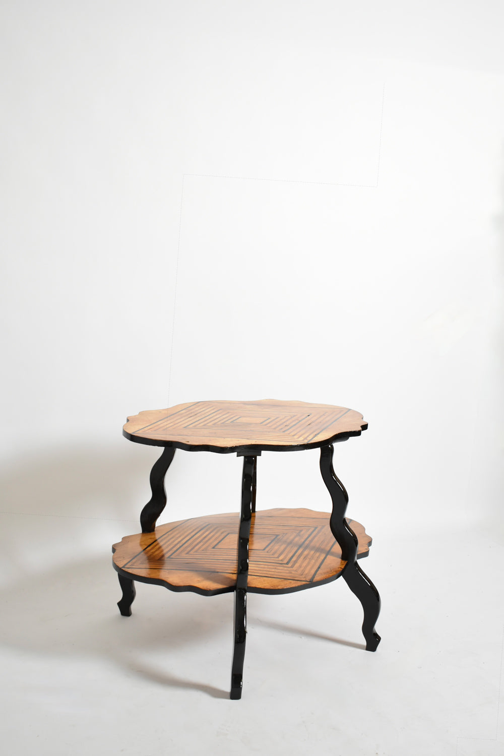 Napoleon III Diamond Pattern Side Table, XIXth c. — detail view