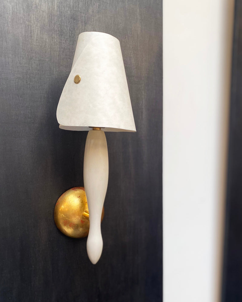Contemporary Classic Wall Light in Wood - CALYX Collection — lifestyle setting