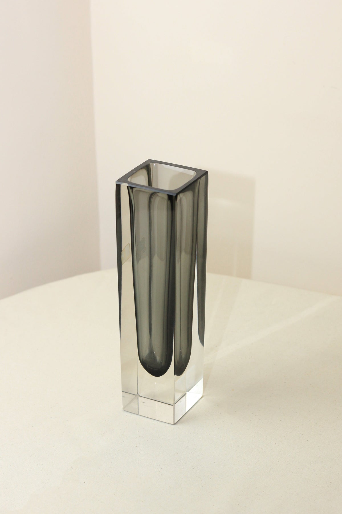 Murano Smoke Vase by Boga Avante Shop | The Oblist — handcrafted glass, gray color