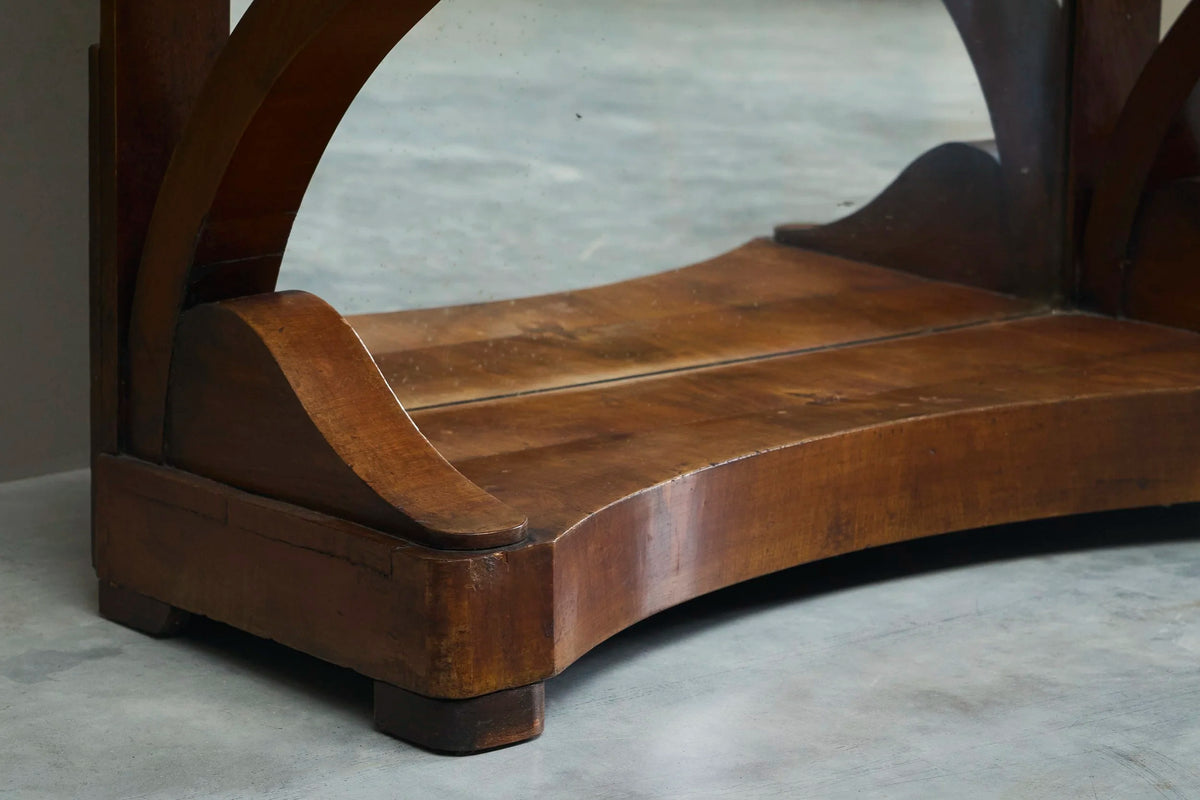 Sculptural Dutch Empire Console Table with Integrated Mirror Early 19th Century — in context