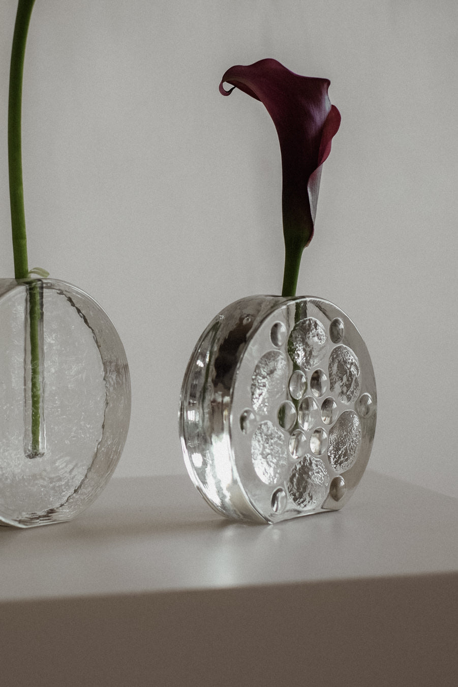 Vintage Walther Glas Solifleur Vases — detail view