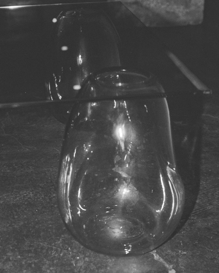 Bubble glass coffee table atmospheric mood lighting detail