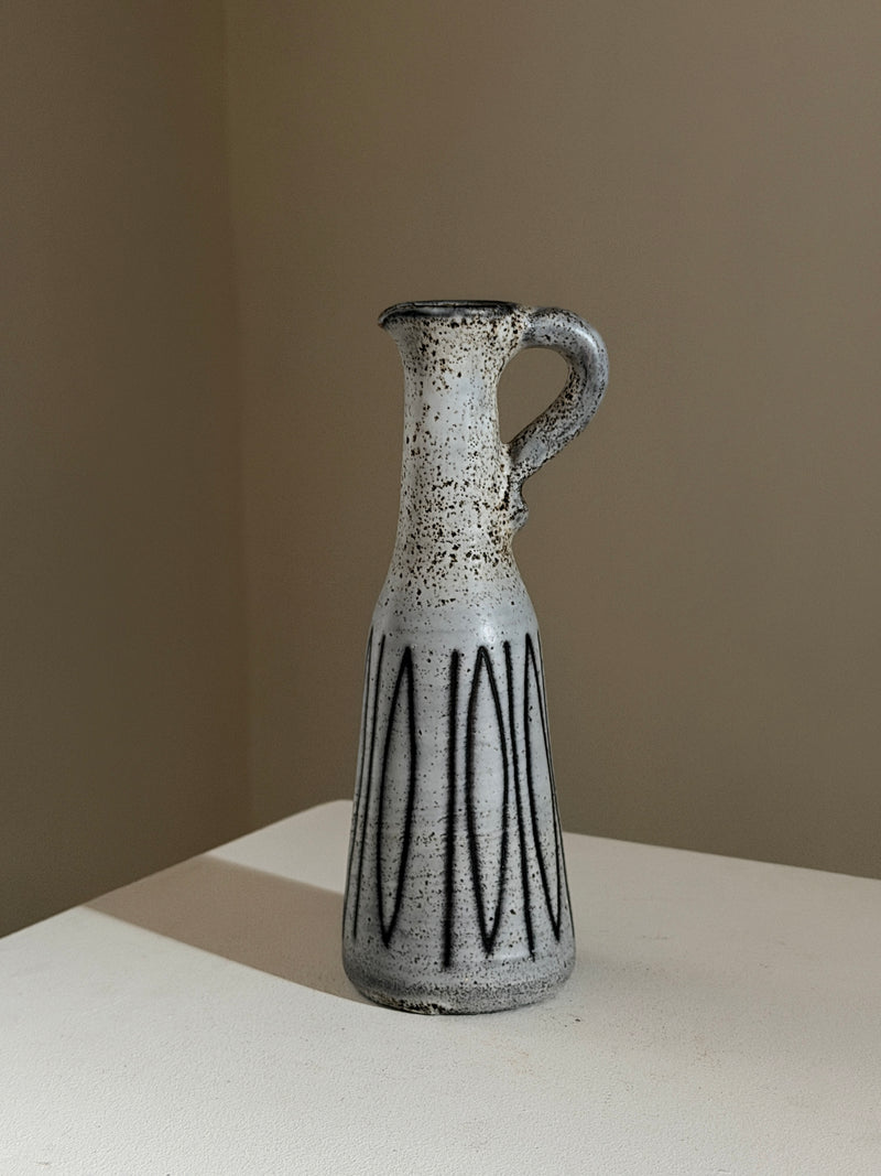 Small handled pitcher by Jacques Pouchain, Dieulefit, France, circa 1960.  by Figuresdesign | The Oblist
