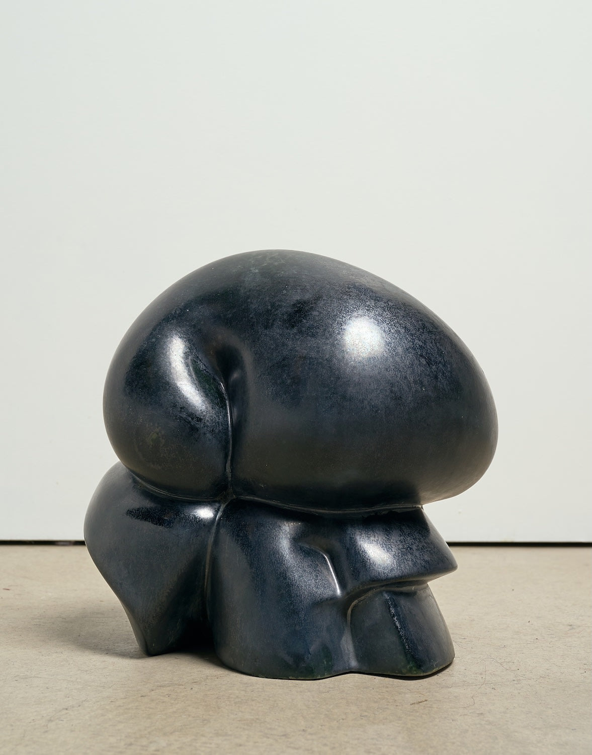 Black ceramic sculpture by Richard Graham, circa 1980 by Harold Mollet | The Oblist