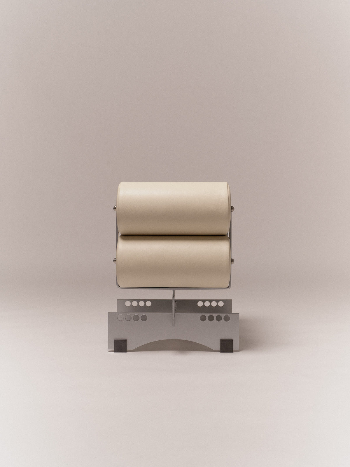 Poggia Alta — front view of cream upholstered chair on neutral background