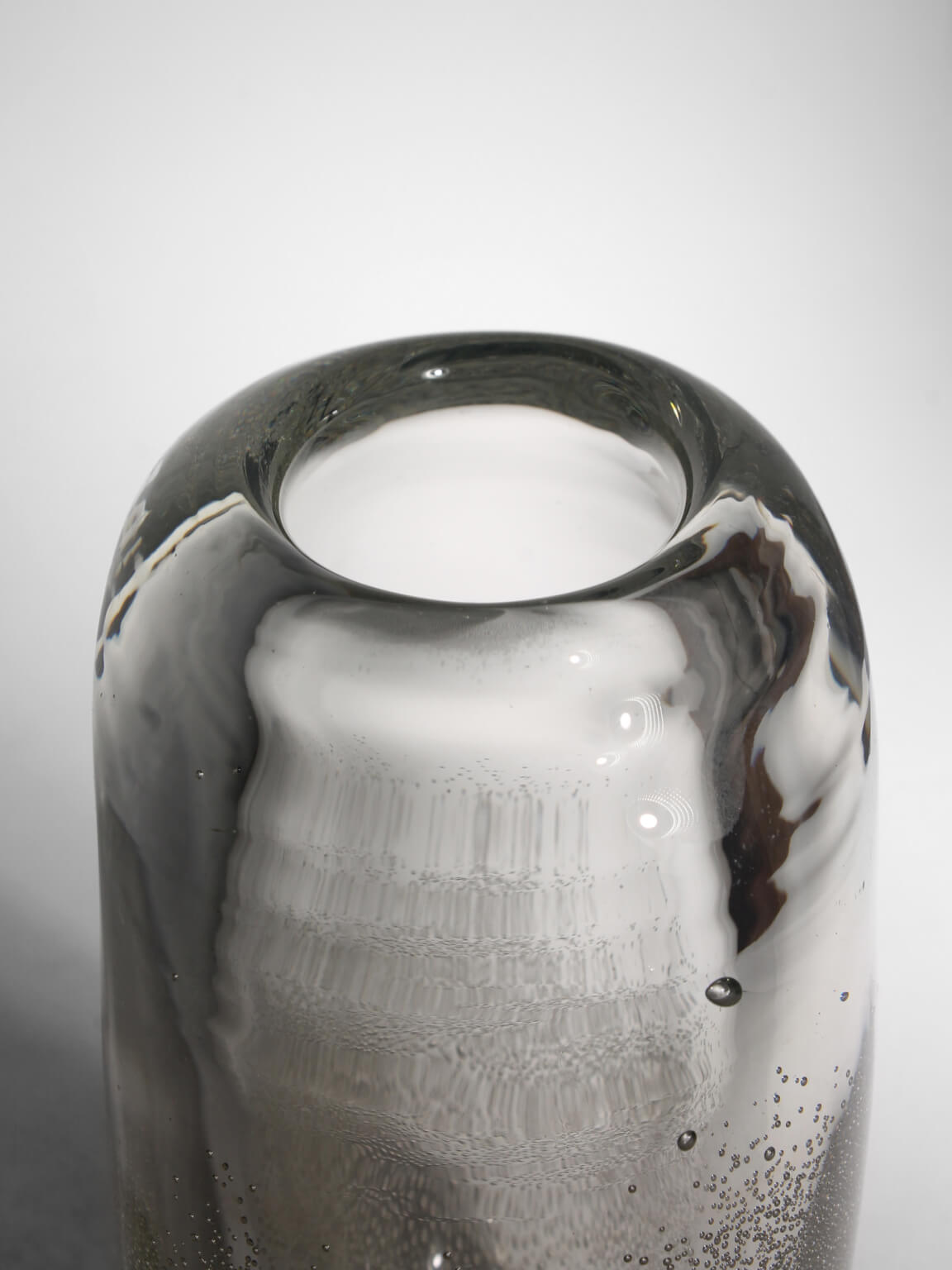 Vintage Swedish Crystal Bubbles Glass Vase, 1960s — lifestyle setting