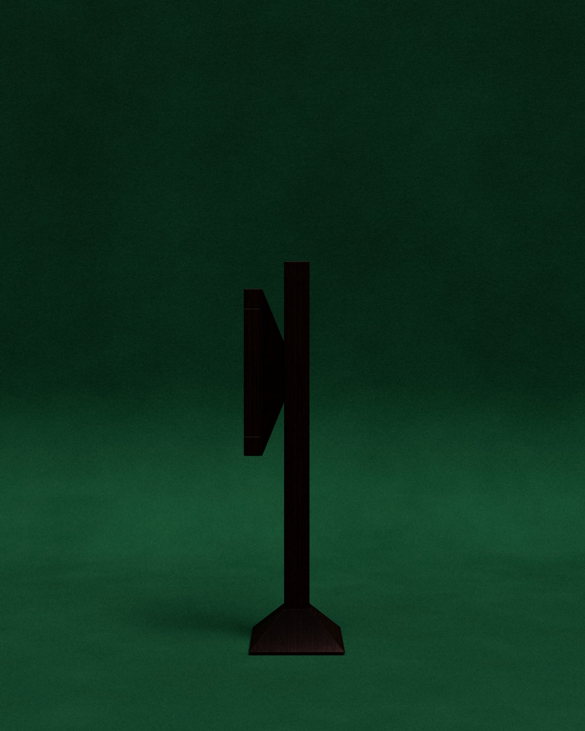 Floor lamp in exotic wood and Paper — side angle