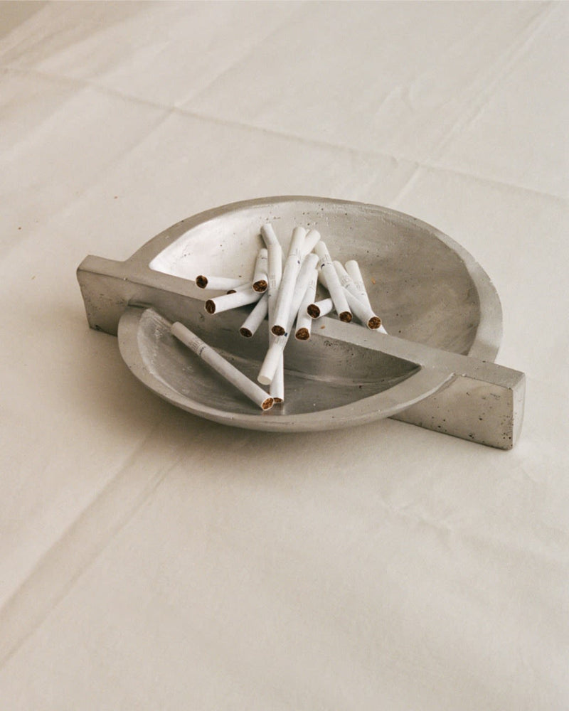 Aluminium Ashtray by Rooms Studio | The Oblist — modern silver design