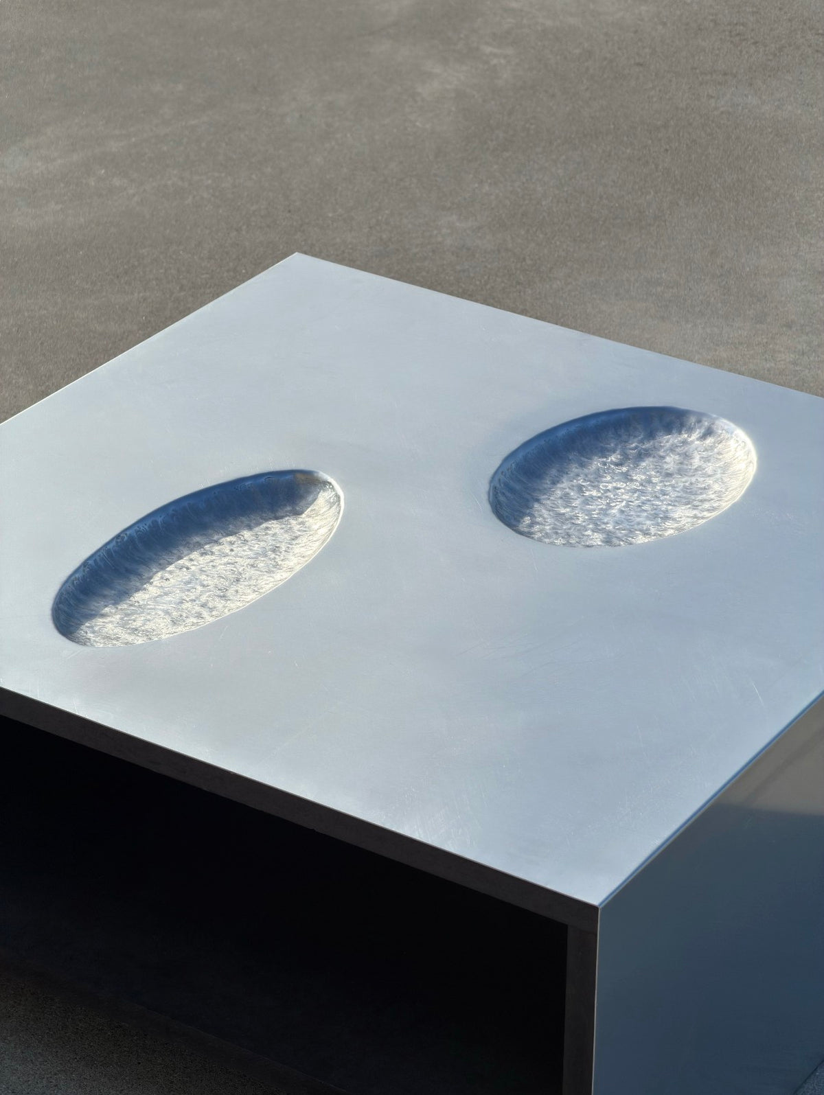 Crater Aluminium Coffee Table — lifestyle setting
