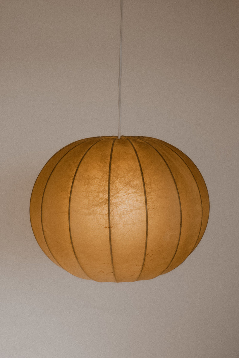 Vintage Mid-Century Cocoon Pendant Light / Floor Lamp by Goldkant Leuchten by septembre studios | The Oblist