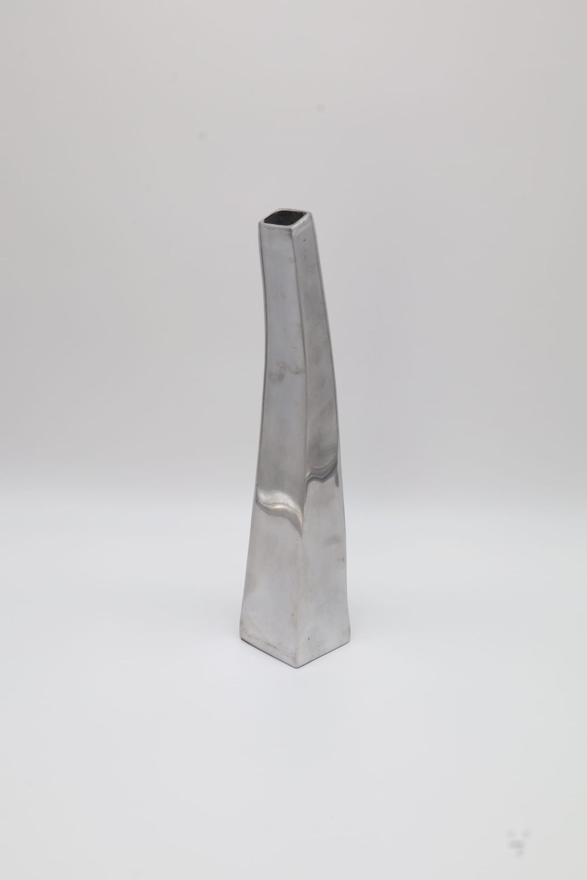 Sculptural Brutalist Pewter Bud Vase – Sweden, 1960s-1970s by Forma Finds | The Oblist