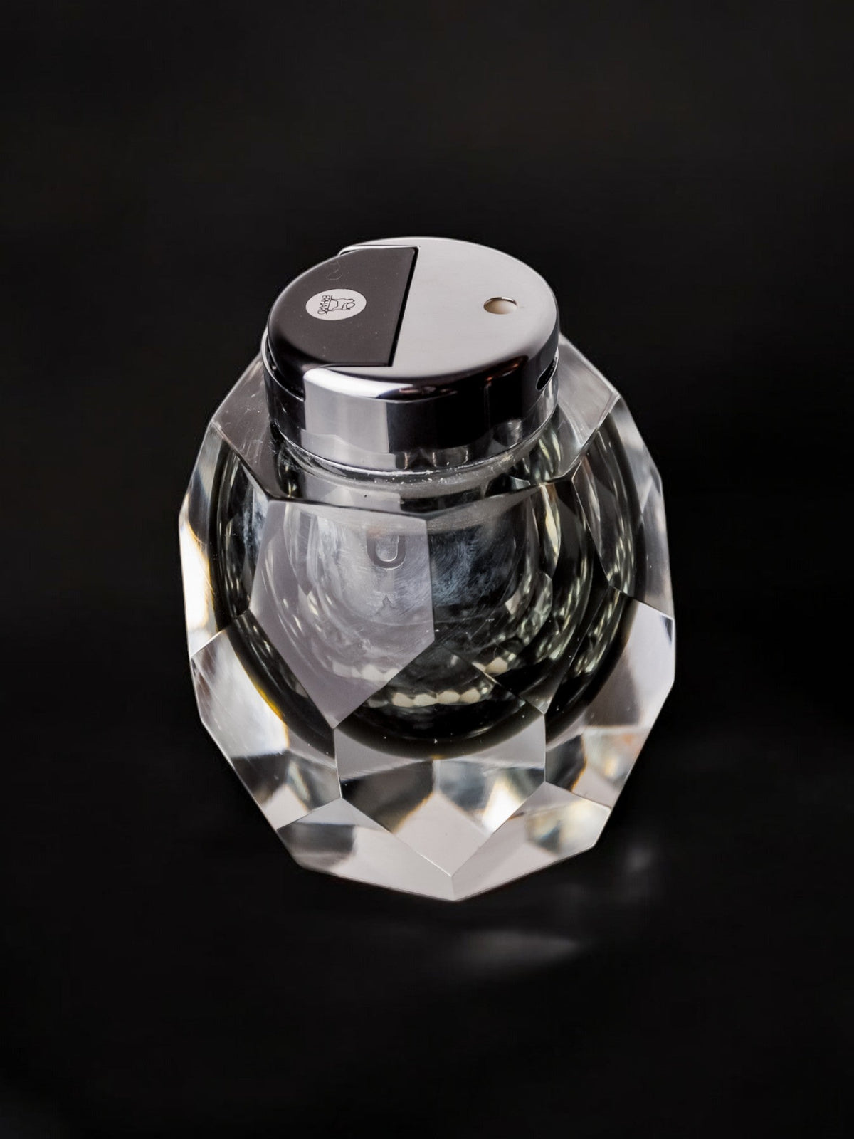 Faceted Sommerso Lighter by Seguso, Murano, Italy, 1970's — side angle